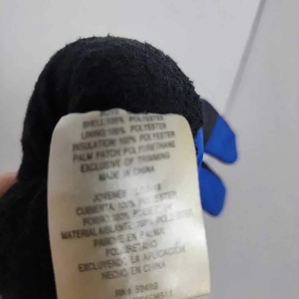 Thermasoft Insolation Winter Snow Gloves Boy's LG 13/18 Blue Black 40 Gram